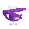 Anillo doble penetracion con vibracion y carga USB